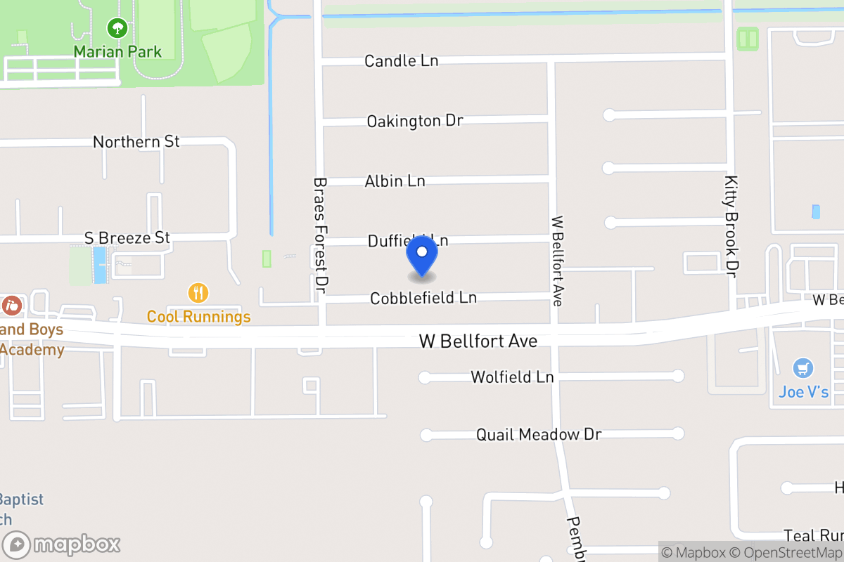 Map of 8006 Cobblefield Ln, Houston