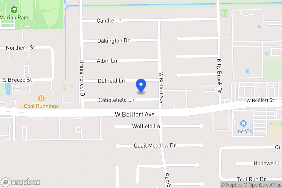 Map of 7918 Cobblefield Ln, Houston