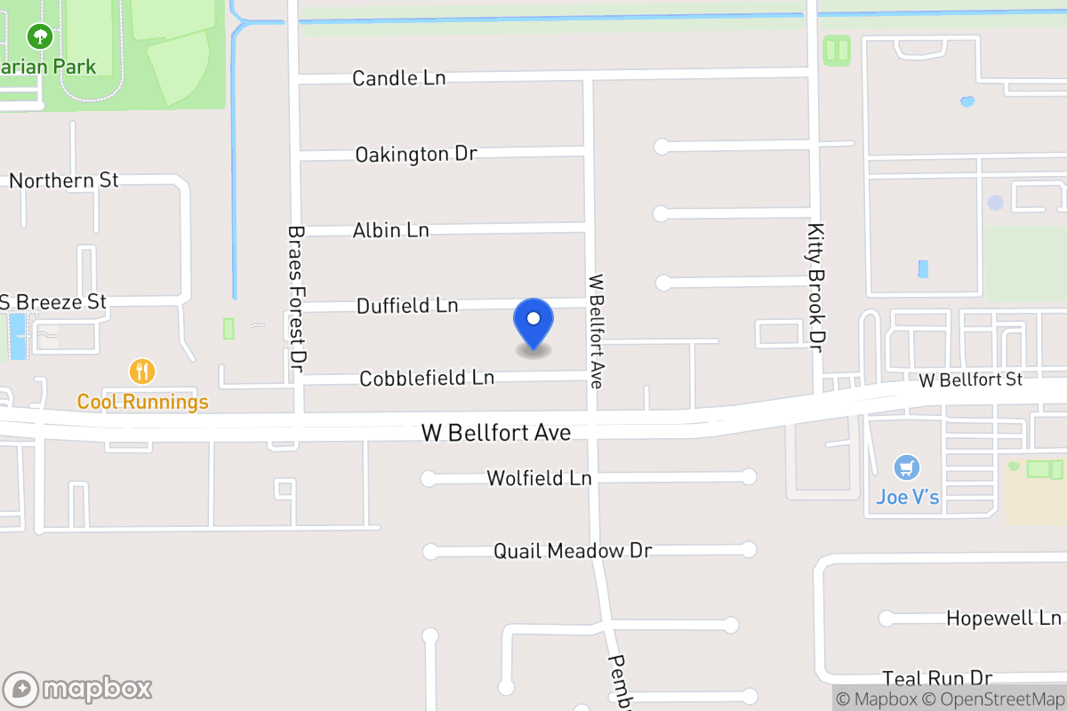 Map of 7914 Cobblefield Ln, Houston