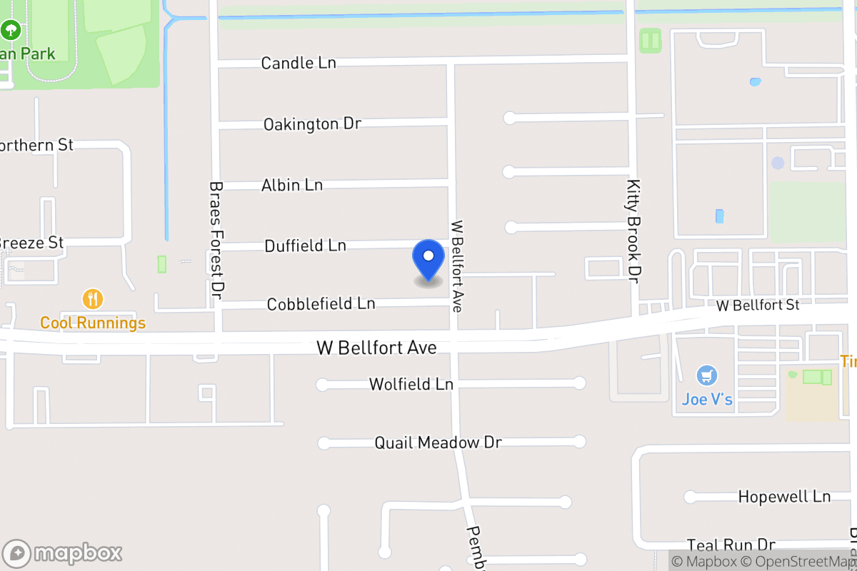 Map of 7906 Cobblefield Ln, Houston