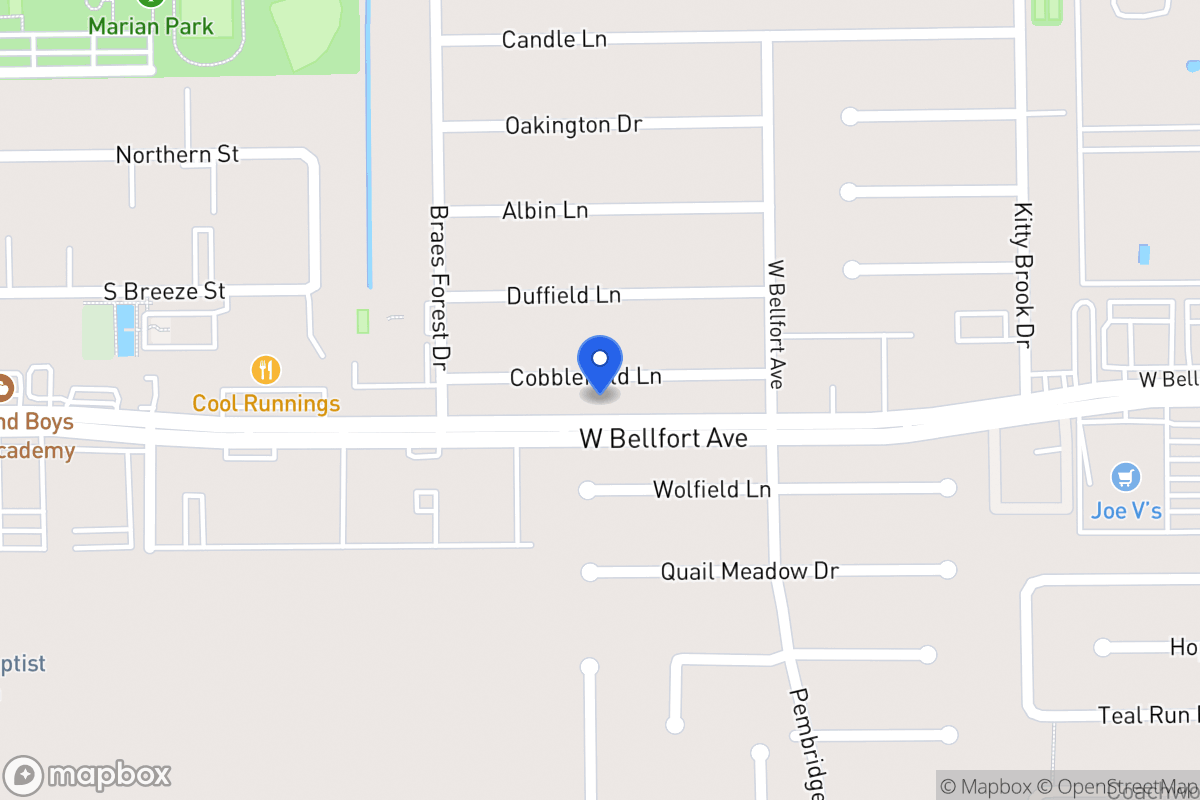 Map of 8003 Cobblefield Ln, Houston
