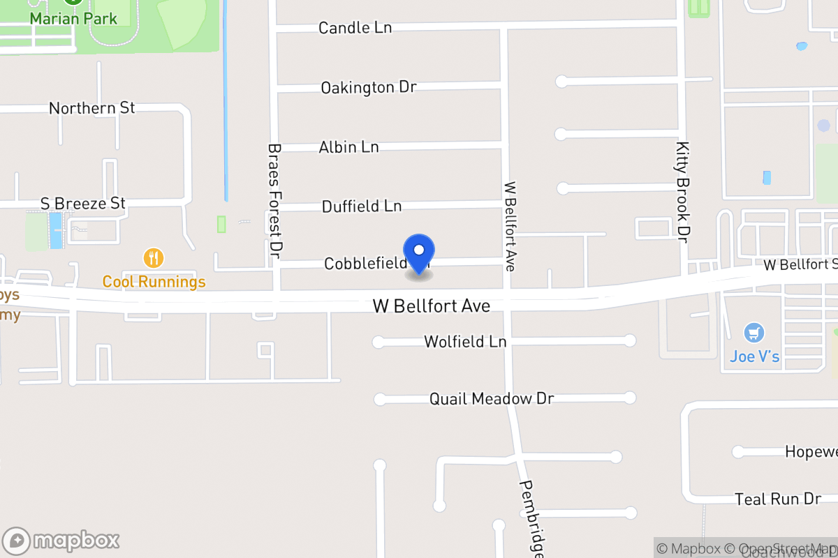 Map of 7931 Cobblefield Ln, Houston