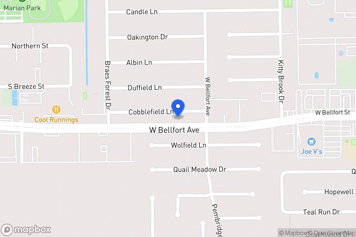 Map of 7923 Cobblefield Ln, Houston