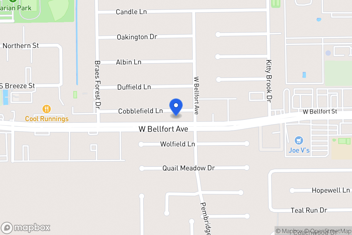 Map of 7915 Cobblefield Ln, Houston