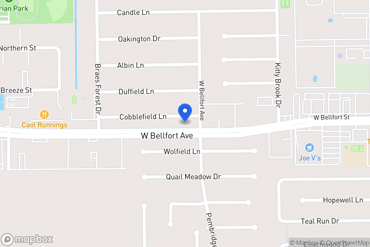 Map of 7911 Cobblefield Ln, Houston