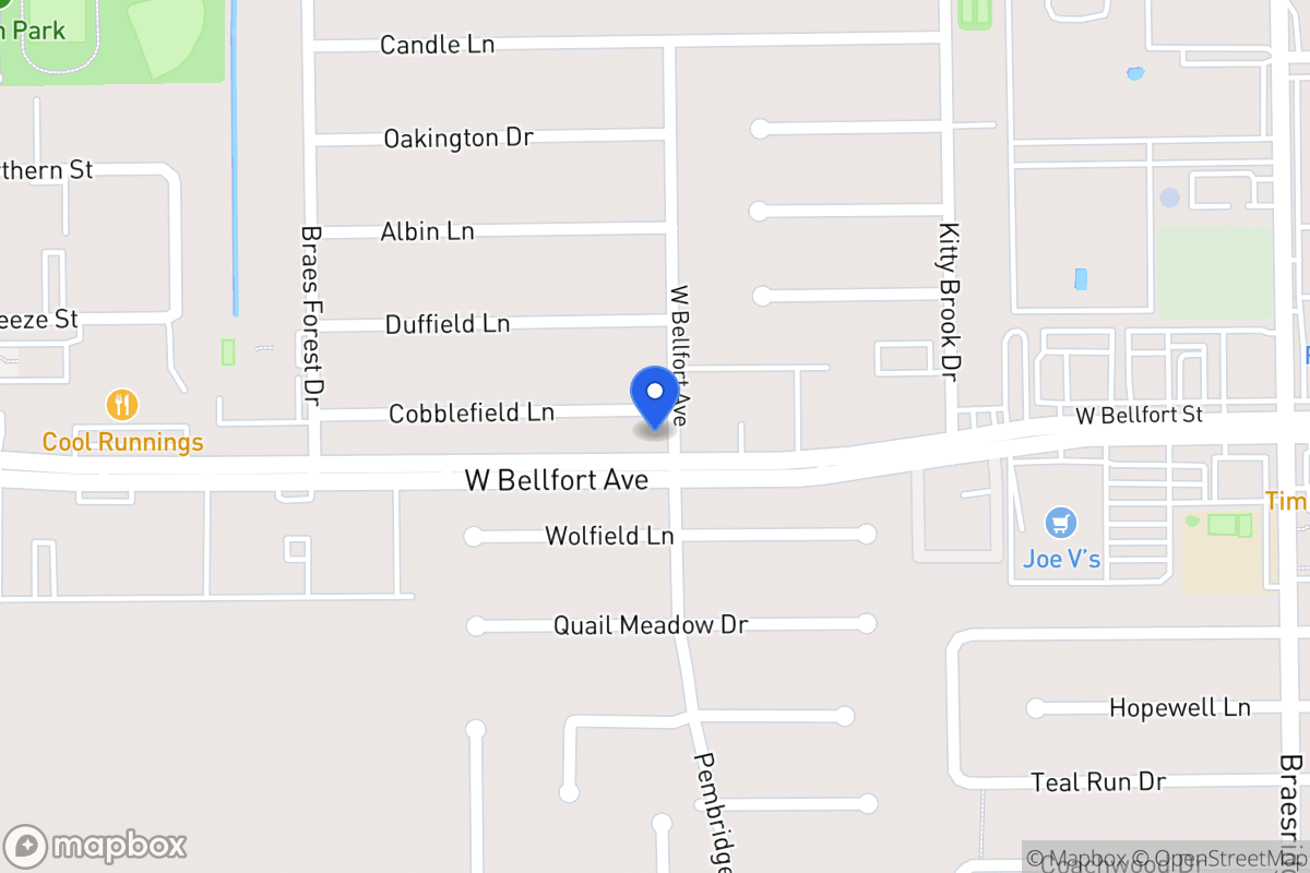 Map of 7903 Cobblefield Ln, Houston