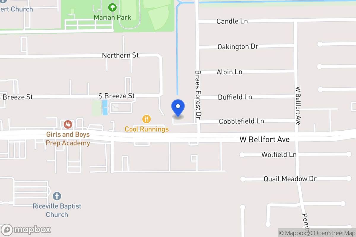 Map of 11280 Braes Forest Dr, Houston