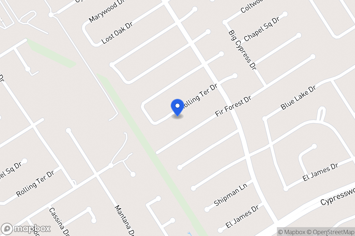 Map of 3631 Rolling Terrace Dr, Spring