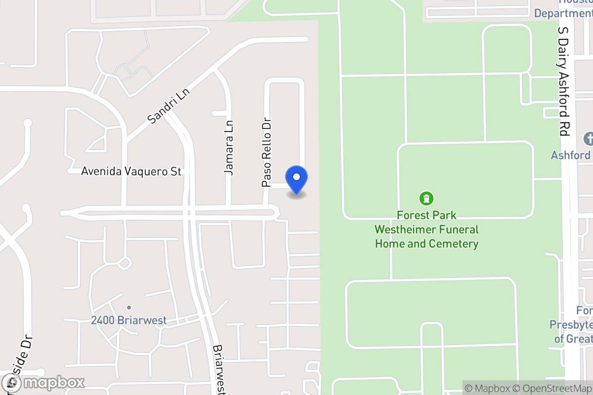 Map of 12707 Avenida Vaquero St, Houston
