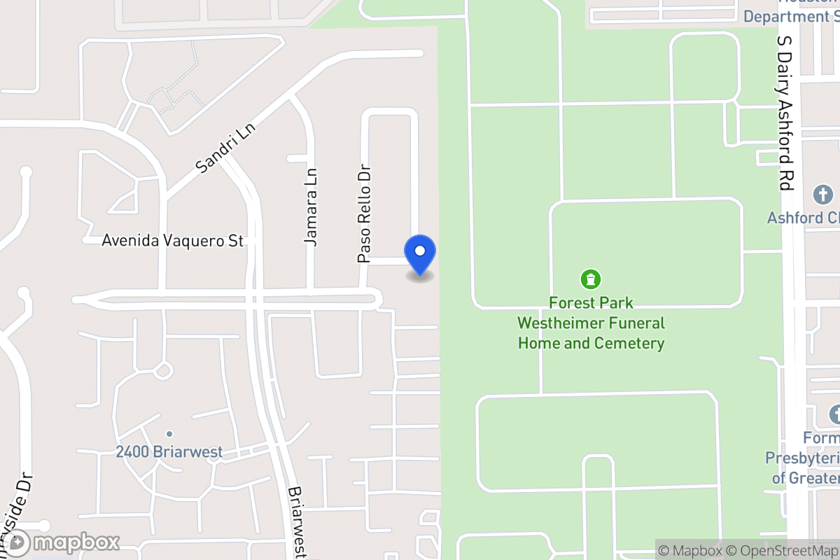 Map of 12703 Avenida Vaquero St, Houston