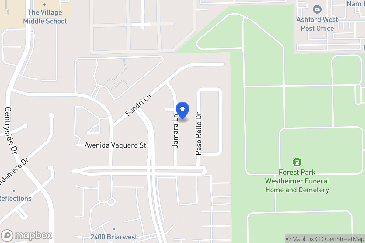 Map of 2203 Jamara Ln, Houston