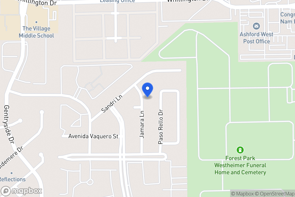 Map of 2115 Jamara Ln, Houston