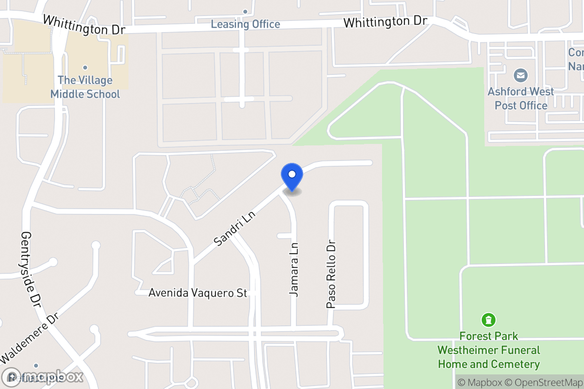 Map of 12811 Sandri Ln, Houston
