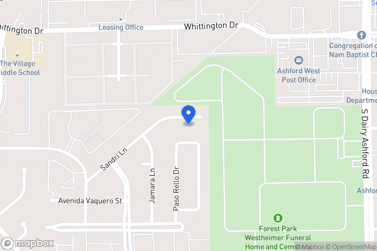 Map of 12719 Sandri Ln, Houston