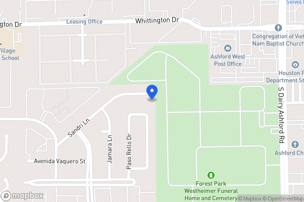 Map of 12707 Sandri Ln, Houston