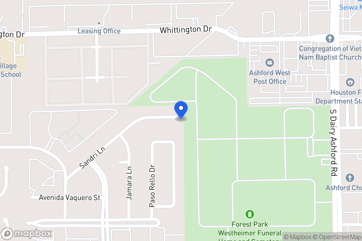 Map of 12703 Sandri Ln, Houston