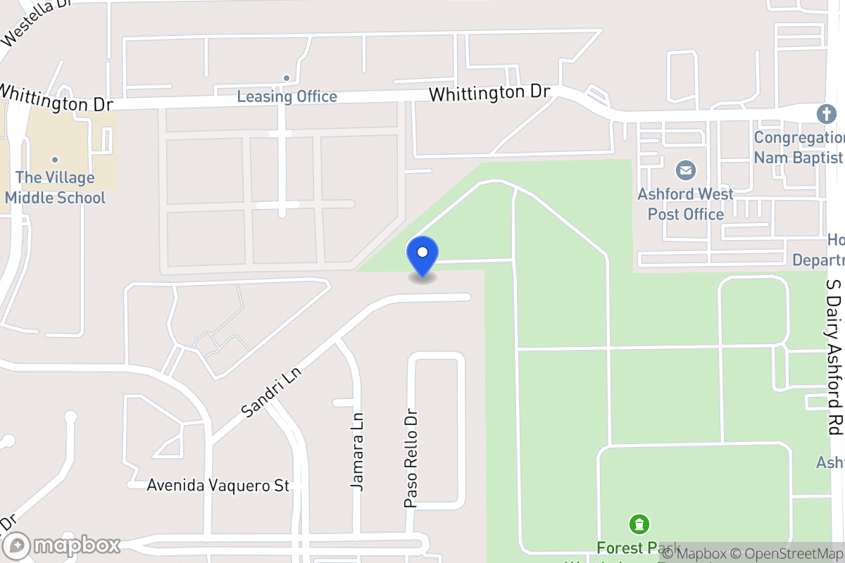 Map of 12726 Sandri Ln, Houston