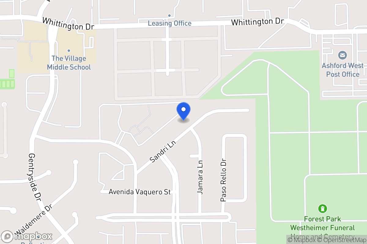 Map of 12818 Sandri Ln, Houston