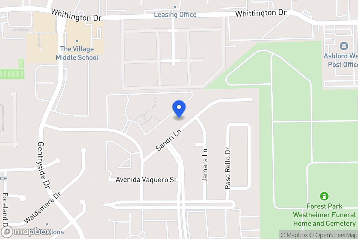 Map of 12830 Sandri Ln, Houston