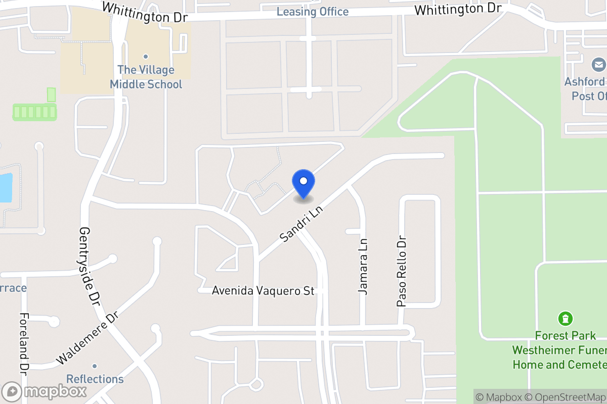 Map of 12842 Sandri Ln, Houston