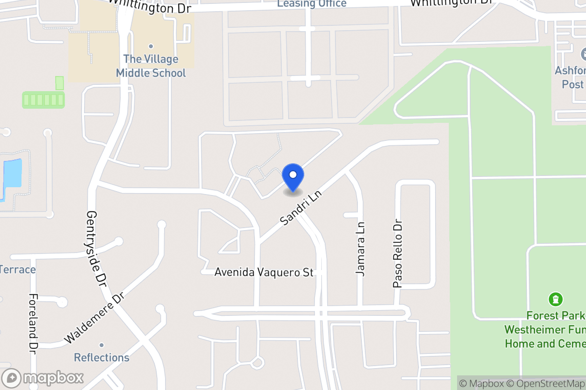 Map of 12850 Sandri Ln, Houston