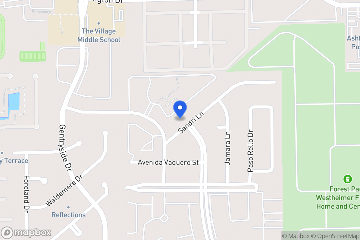 Map of 12902 Sandri Ln, Houston