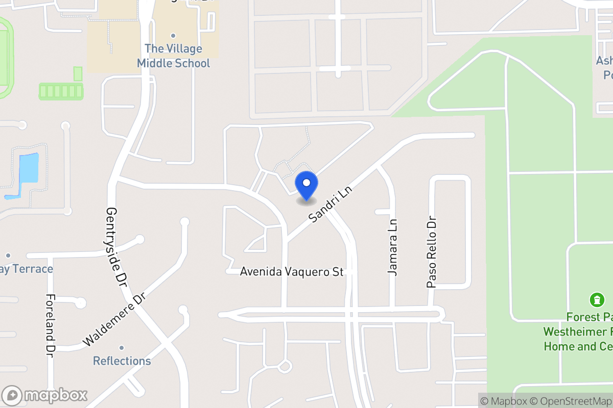 Map of 12906 Sandri Ln, Houston
