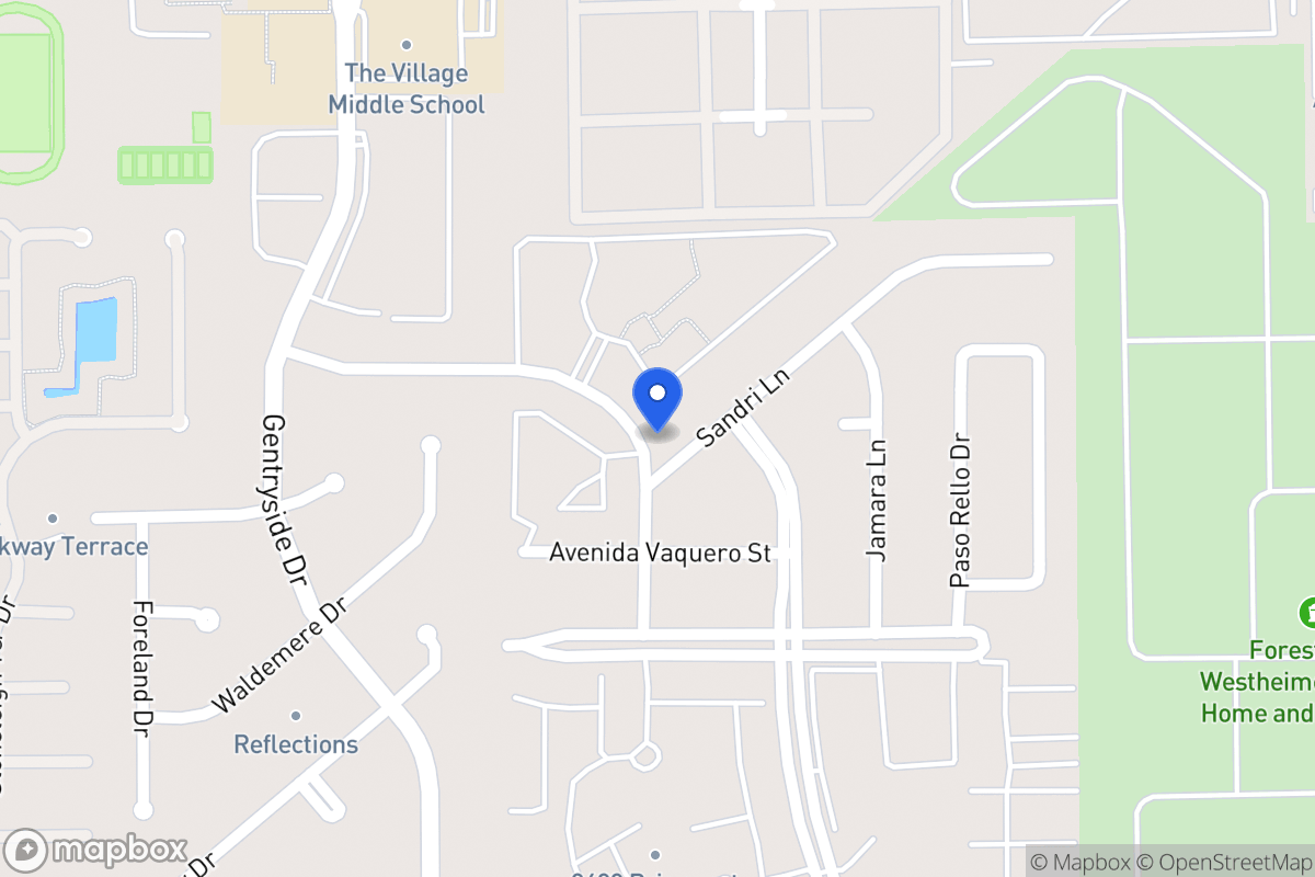 Map of 12918 Sandri Ln, Houston