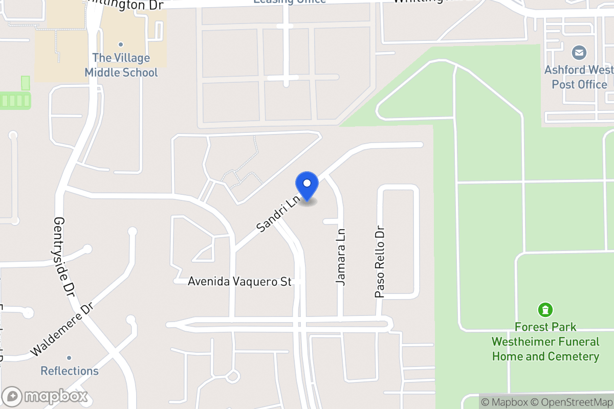 Map of 12835 Sandri Ln, Houston