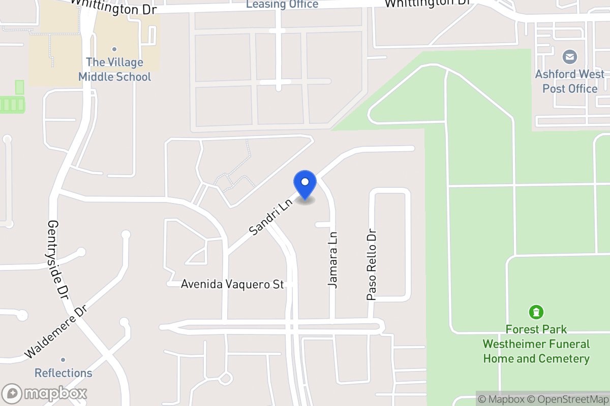 Map of 12831 Sandri Ln, Houston