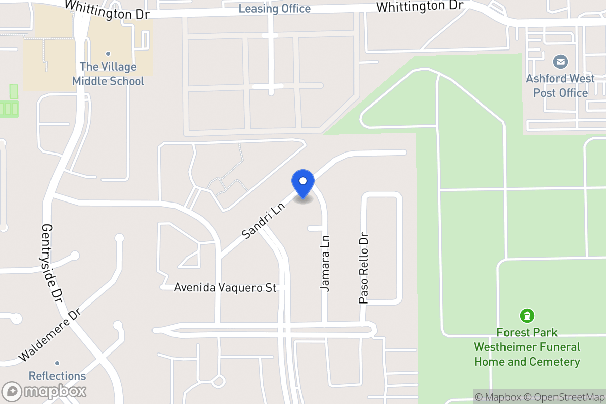 Map of 12827 Sandri Ln, Houston