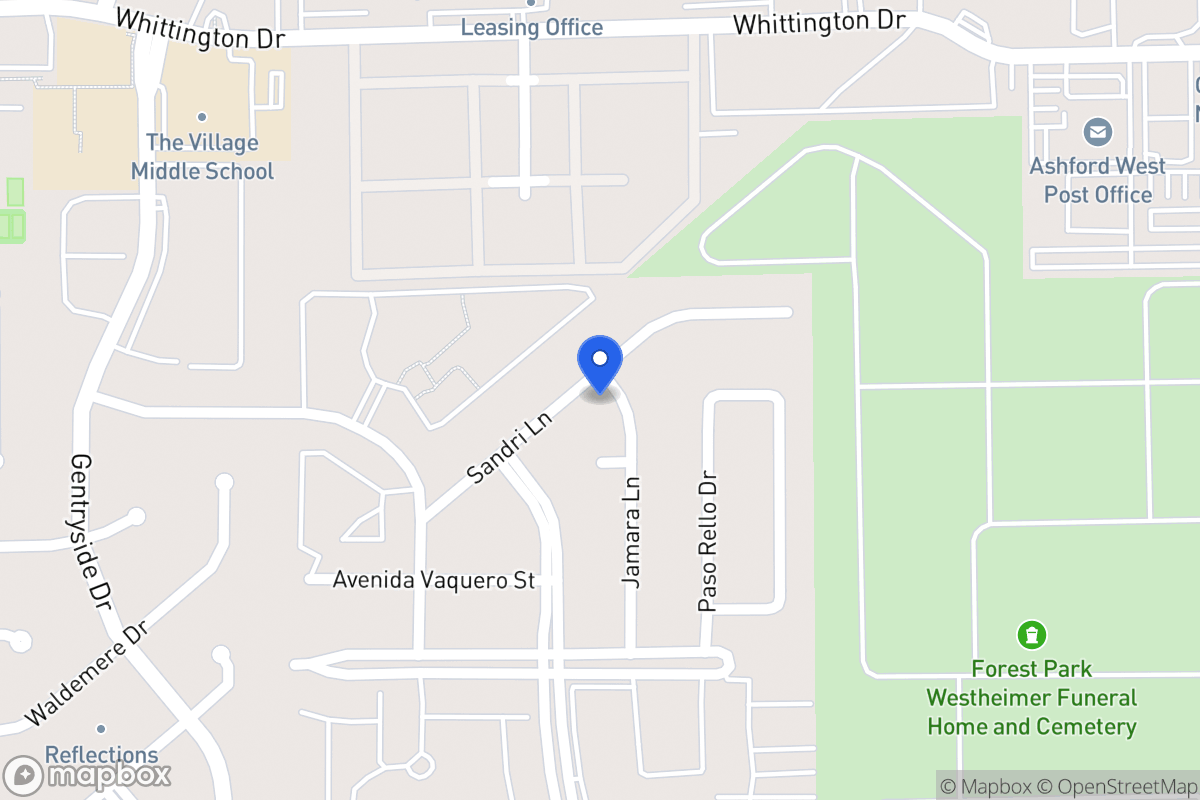 Map of 12823 Sandri Ln, Houston