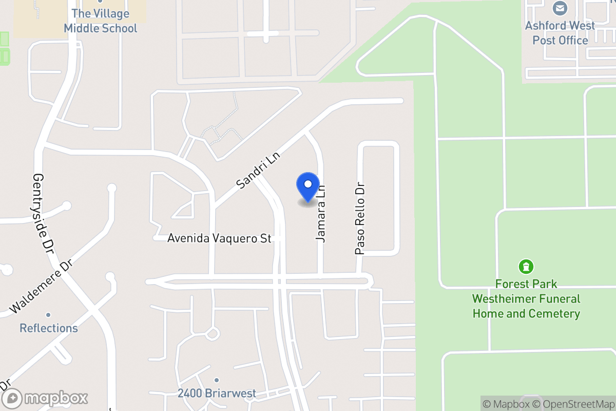 Map of 2206 Jamara Ln, Houston