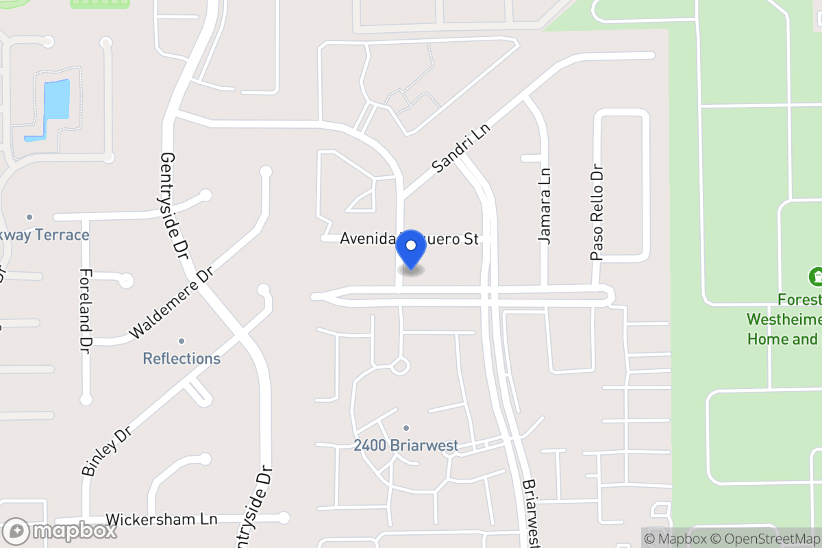 Map of 12926 Briarwest Cir, Houston