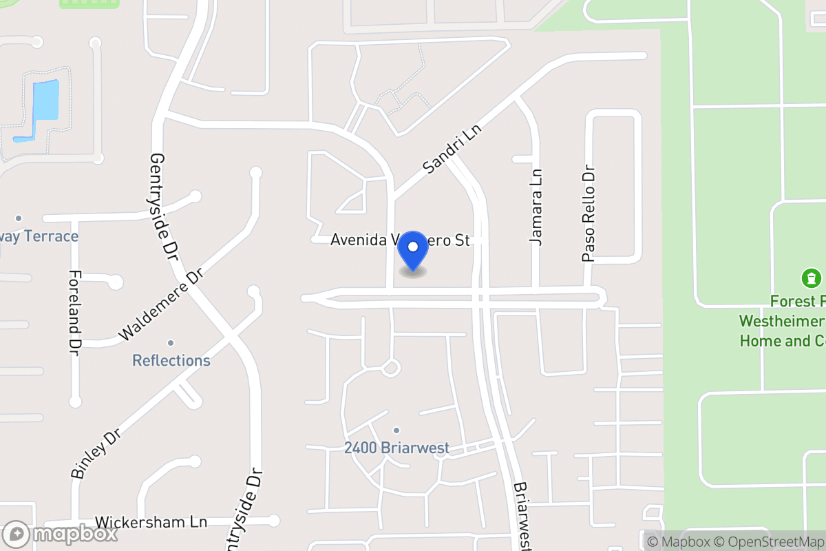 Map of 12922 Briarwest Cir, Houston