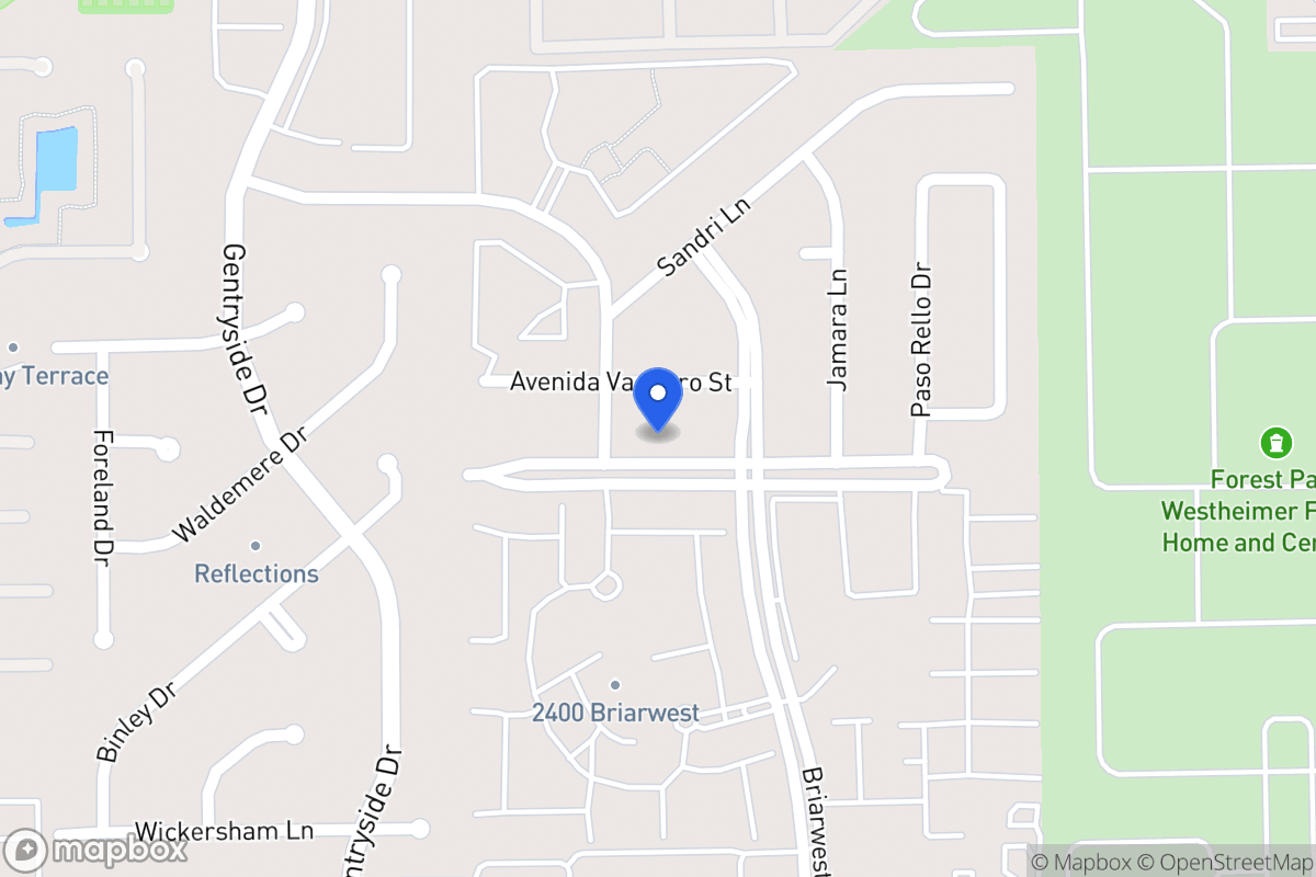 Map of 12918 Briarwest Cir, Houston
