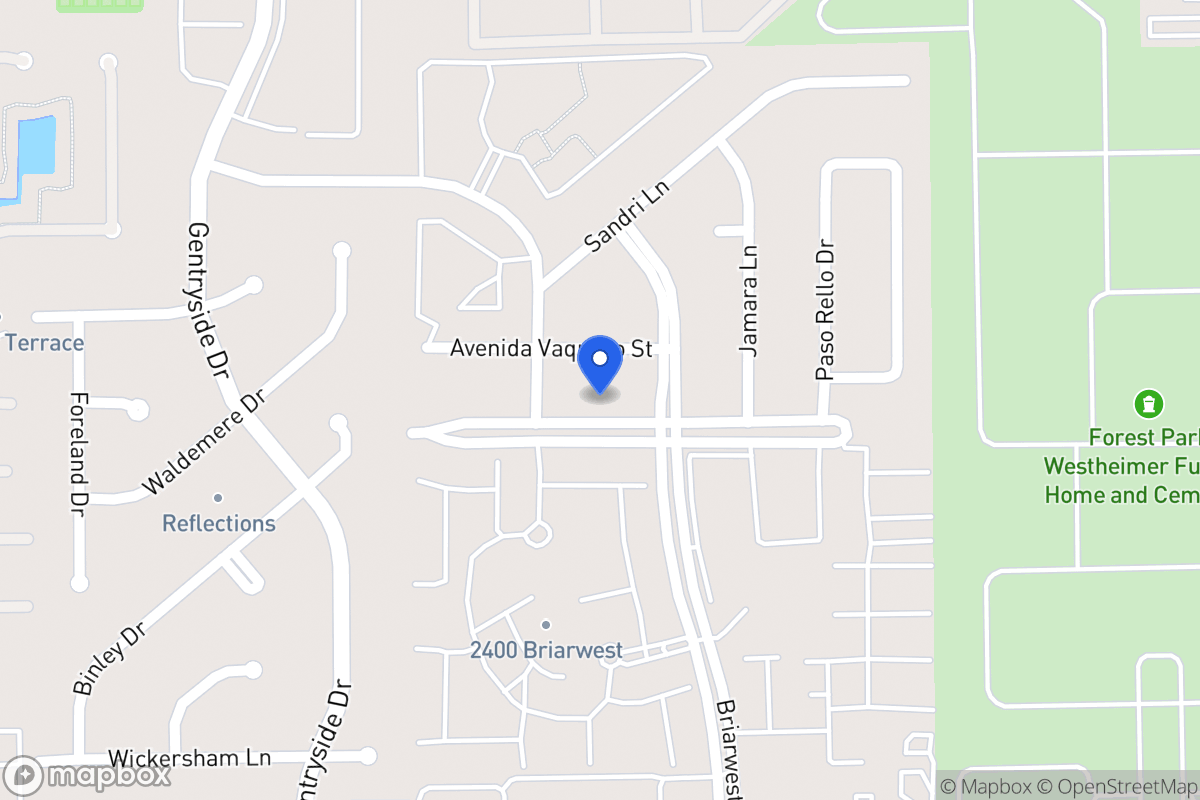 Map of 12914 Briarwest Cir, Houston