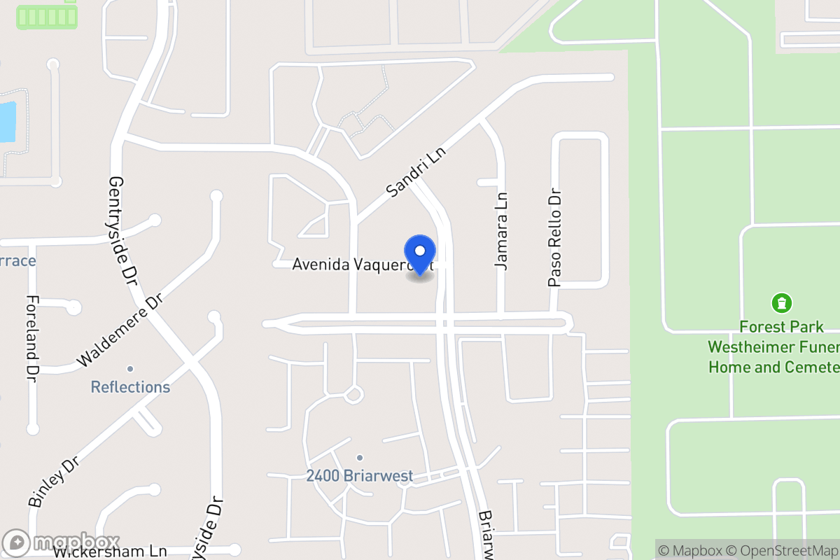 Map of 12907 Avenida Vaquero St, Houston