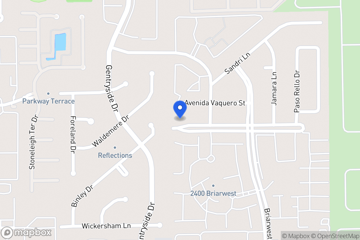 Map of 12954 Briarwest Cir, Houston