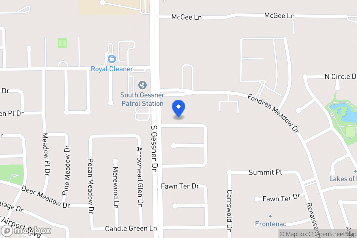 Map of 8526 Dawnridge Dr, Houston
