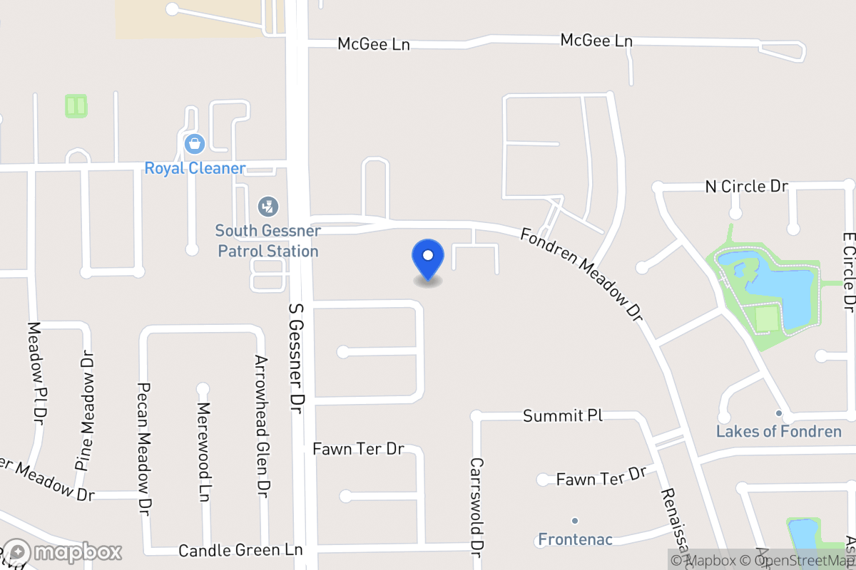 Map of 8502 Dawnridge Dr, Houston