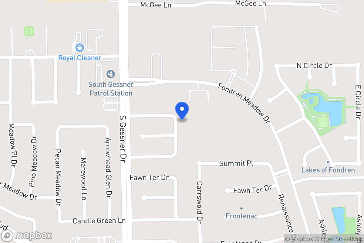 Map of 12011 Ripple Glen Dr, Houston
