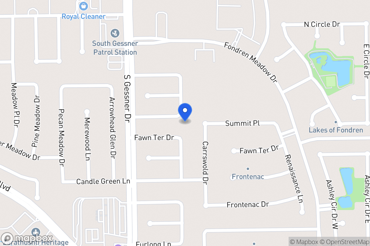 Map of 8503 Southmeadow Dr, Houston