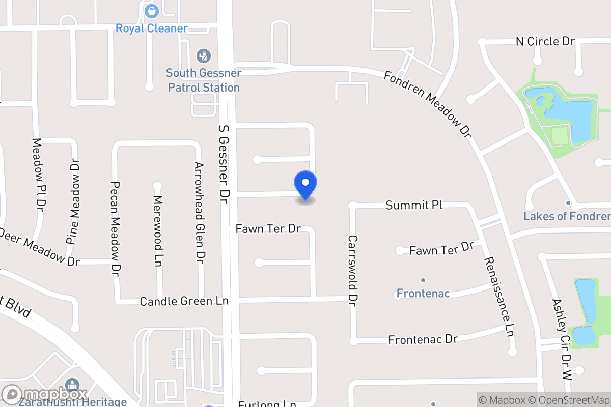 Map of 8507 Southmeadow Dr, Houston