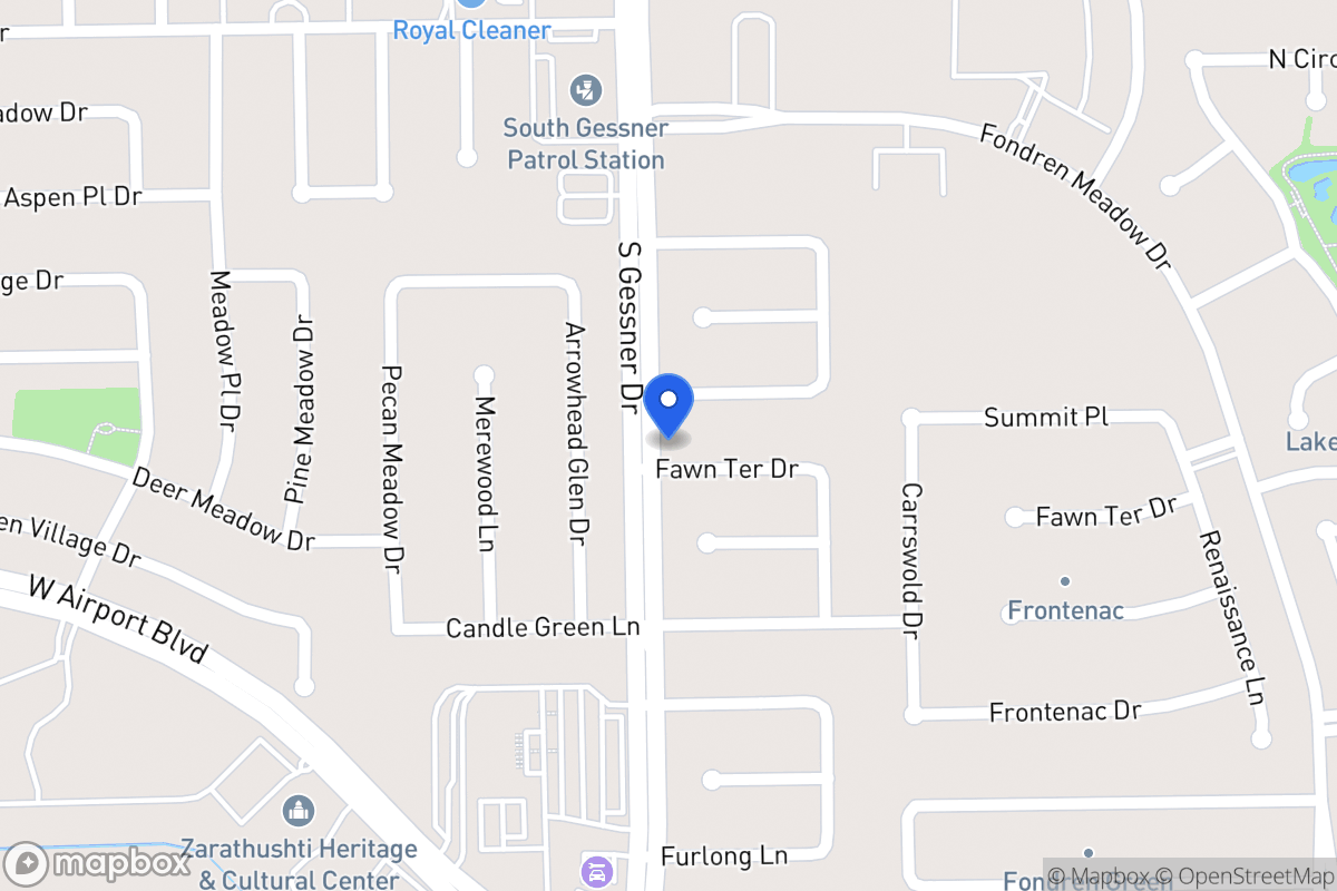 Map of 8534 Fawn Terrace Dr, Houston