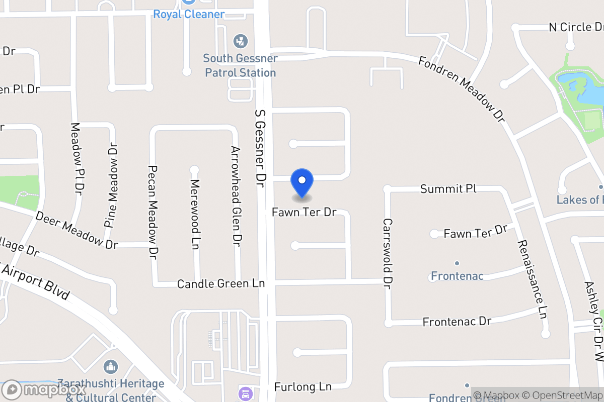 Map of 8522 Fawn Terrace Dr, Houston