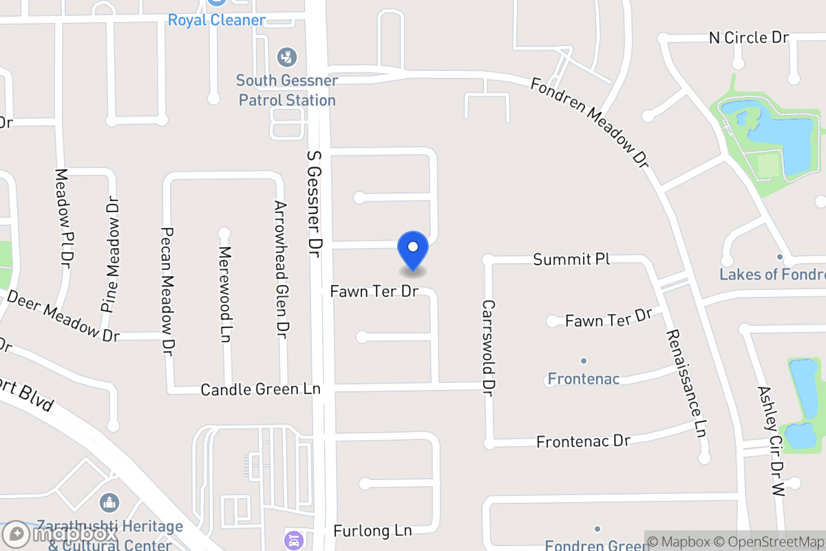 Map of 8506 Fawn Terrace Dr, Houston