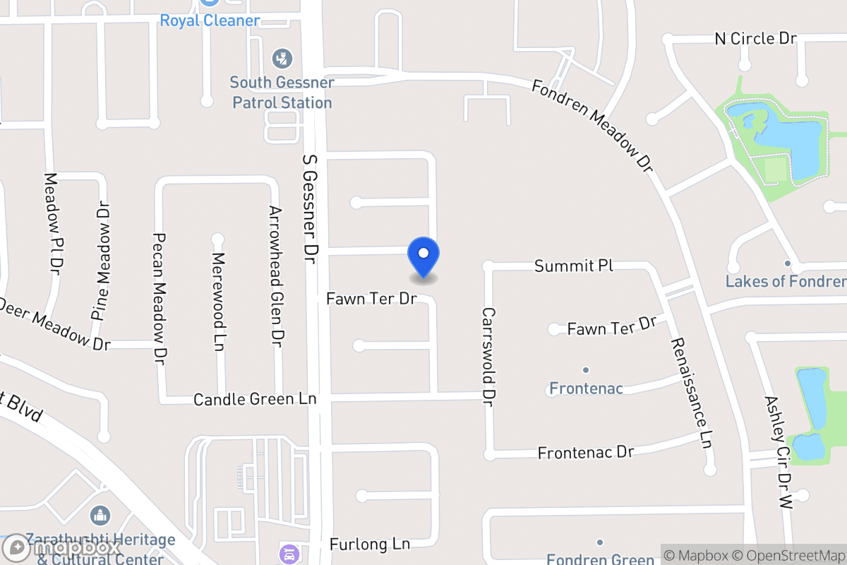 Map of 8502 Fawn Terrace Dr, Houston