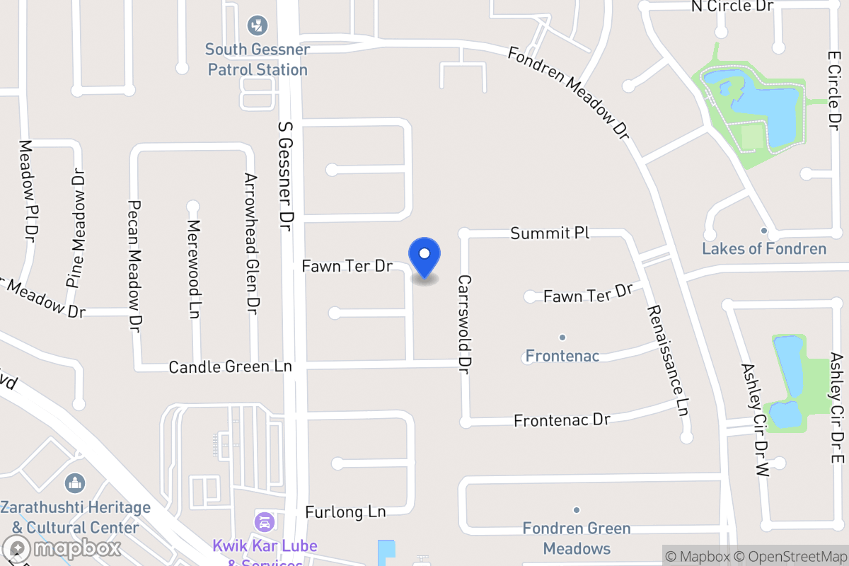 Map of 12111 Ripple Glen Dr, Houston