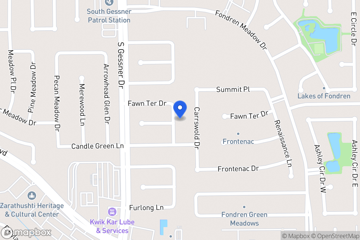 Map of 12119 Ripple Glen Dr, Houston